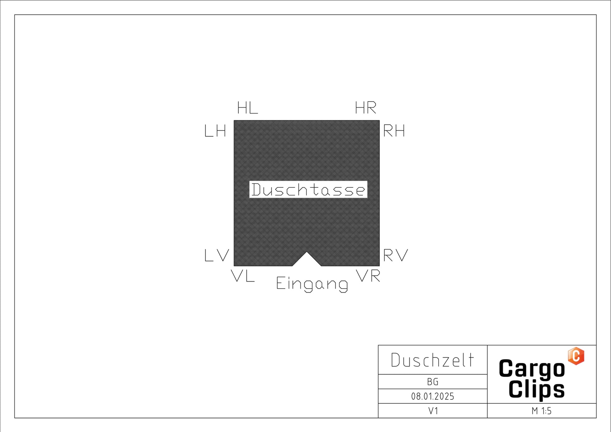 CargoClips Mobile Duschkabine