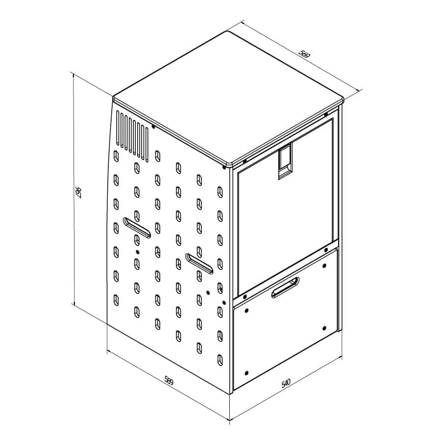 Kompressor Kühlschubladen Modul 65 Liter - Cargo Clips